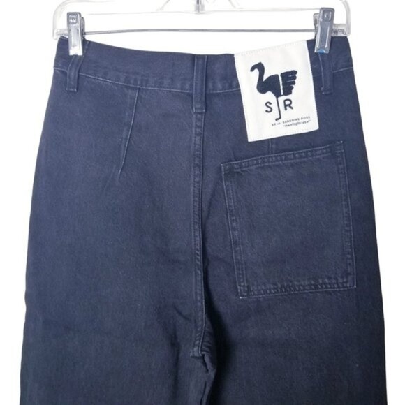 NEW Free People x Sandrine Rose Sz 25 Black Wide Curve Leg Jeans - Picture 7 of 14